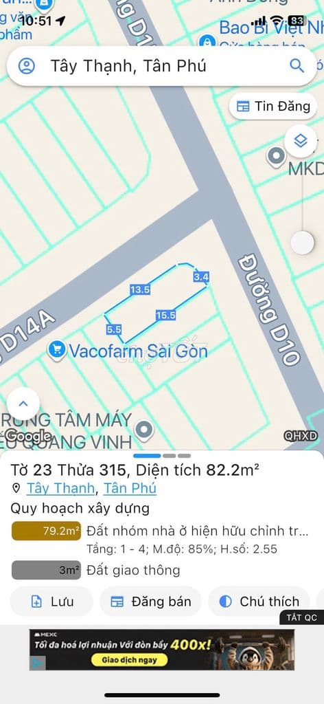 BÁN Nhanh NHÀ MẶT TIỀN ĐƯỜNG D15 Tây Thạnh,TÂN PHÚ 6.5x17, Giá 11.8 tỷ