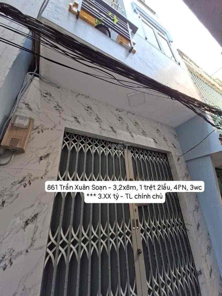 Trần Xuân Soạn - 4PN 3WC - 1 trệt 2 lầu - Ko Quy Hoạch