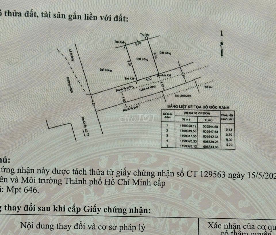 Lô đát hẻm Đinh Thị Thi Vạn Phúc city giá 6.7ty 4.7x9.4m HXH né nhau - Ảnh 2