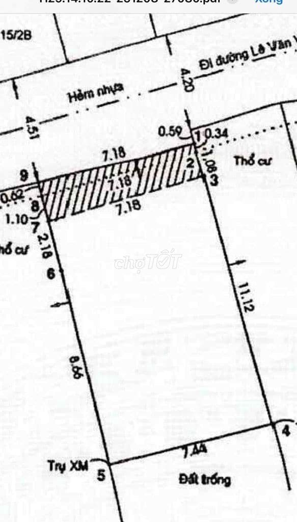 Bán đất Full thổ cư 7x11m ngay khu đh tài chính hẻm xh thông
