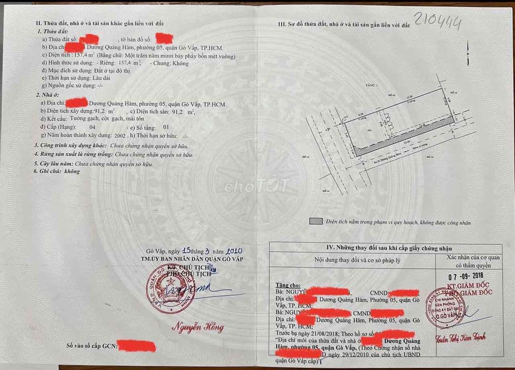 • LÔ GÓC 2 MT – NGANG 8M – DT SD ~190m² – GIÁ 29,5 TỶ • ĐẤT GÒ VẤP – - Ảnh 2