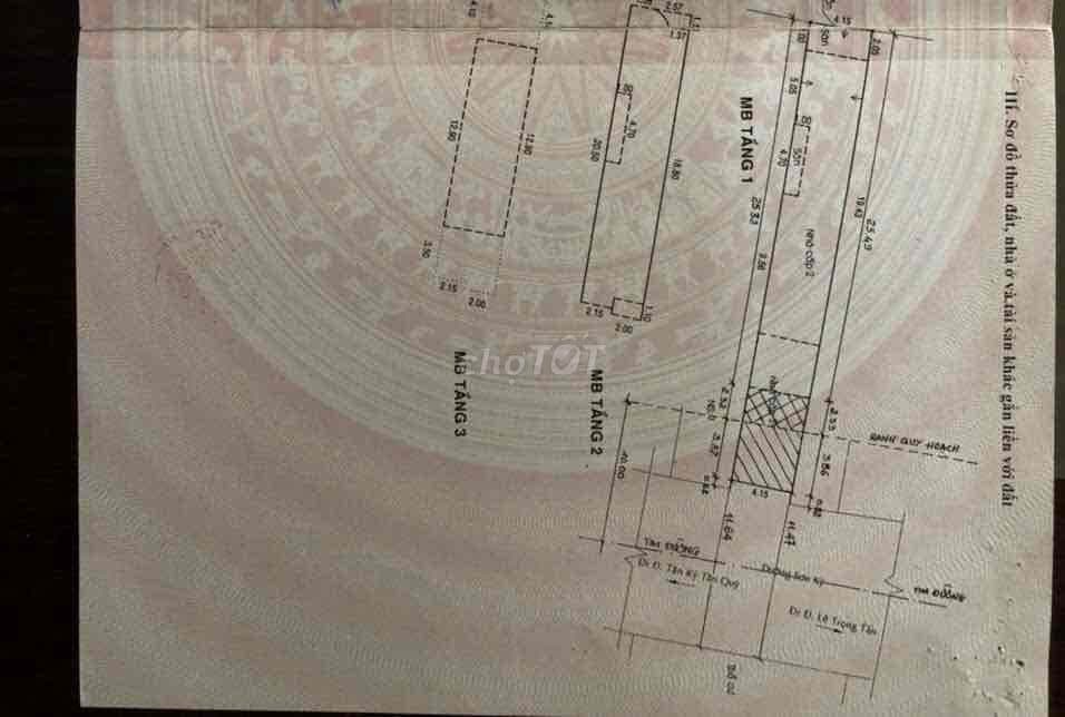 BÁN NHÀ QUẬN TÂN PHÚ – PHƯỜNG SƠN KỲ – GIÁ TỐT - Ảnh 3