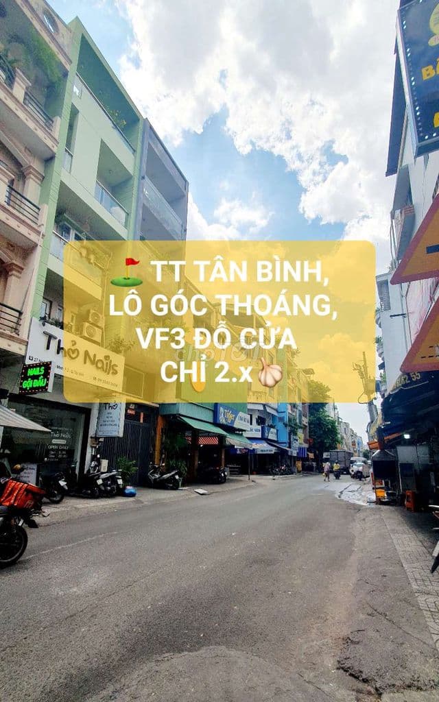 CẠNH CHỢ PHẠM VĂN HAI, LÔ GÓC THOÁNG, VF3 ĐỔ CỬA