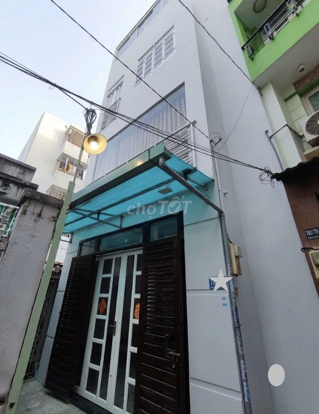 Hẻm 3m sạch Điện Biên Phủ-dt:4,5x9m-4tầng-BTCT-7pn-TN:25tr/th-5tỷ9 TL