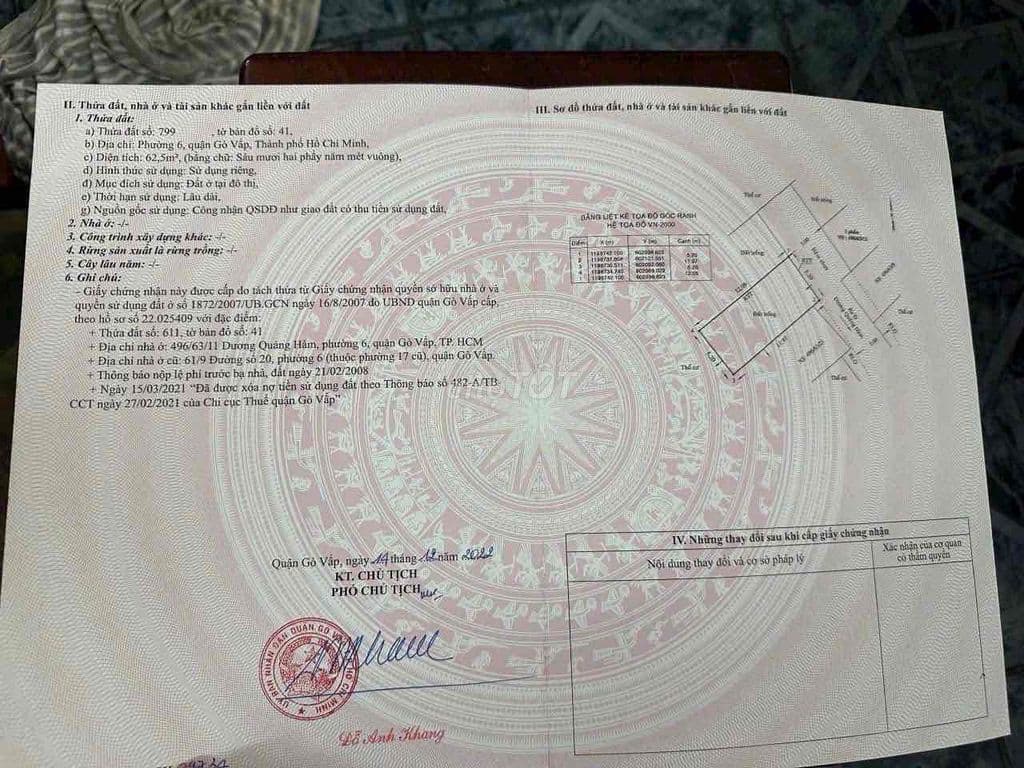 BÁN ĐẤT CHÍNH CHỦ 496 DQH P6 - Ảnh 3