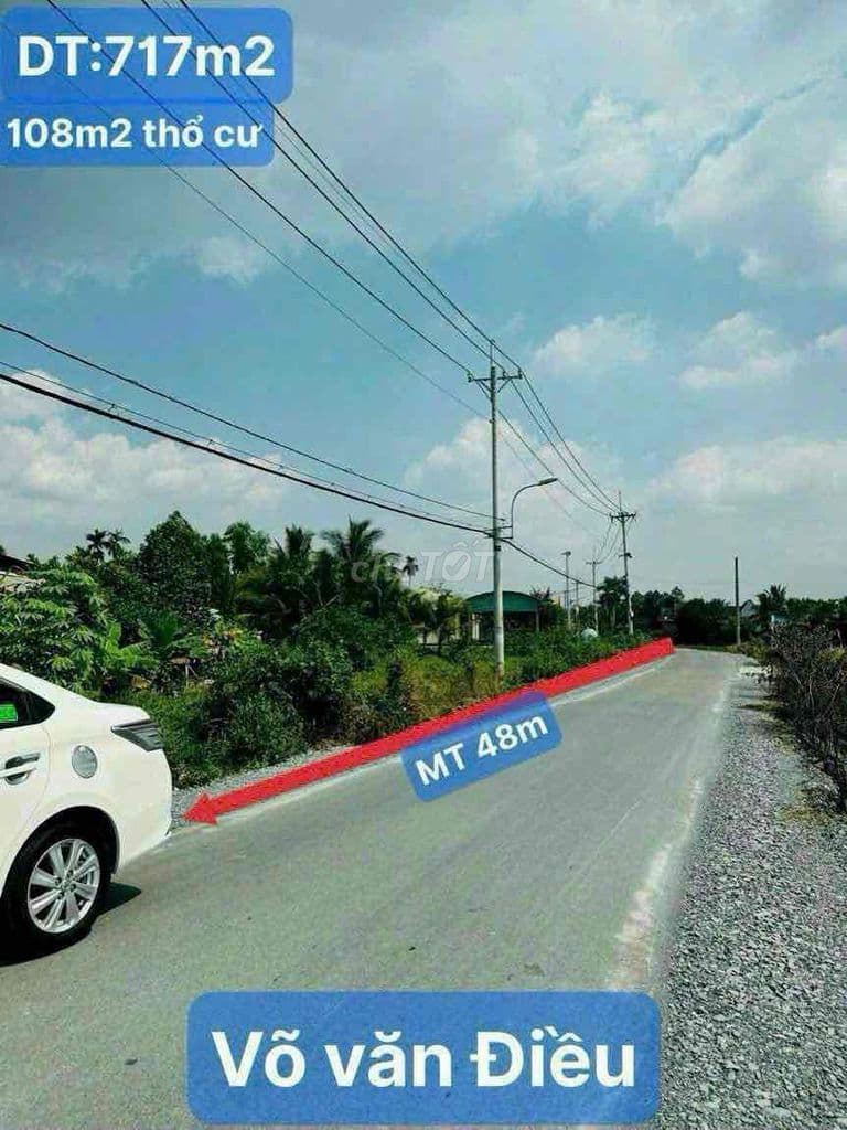 717m2 có 108m2 thổ cư MT 45 M Võ Văn Điểu giá 3.2 tỷ TL