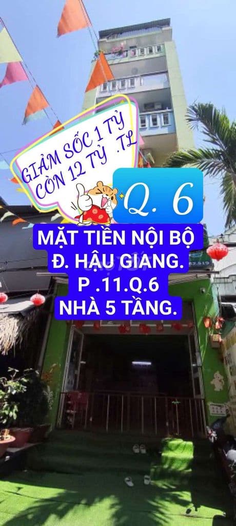 MẶT TIỀN NỘI BỘ GIẢM SỐC 1 TỶ . Q. 6