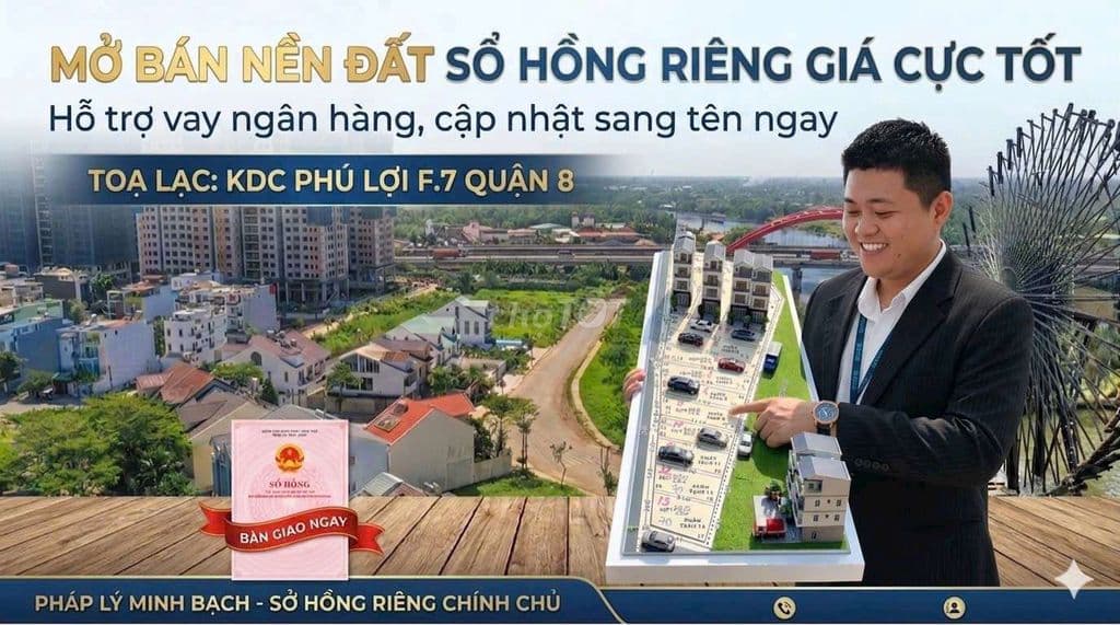 đất nền KDC phú lợi phường 7 quận 8 DT 5m x 11m