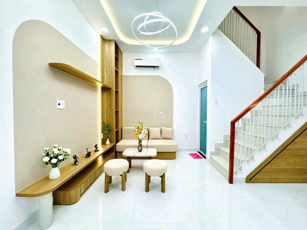 Nhà mới Tân Hoà Đông, 3 tầng đúc, 2PN 2WC, sổ hồng riêng,hẻm nhựa 6m - Ảnh 2