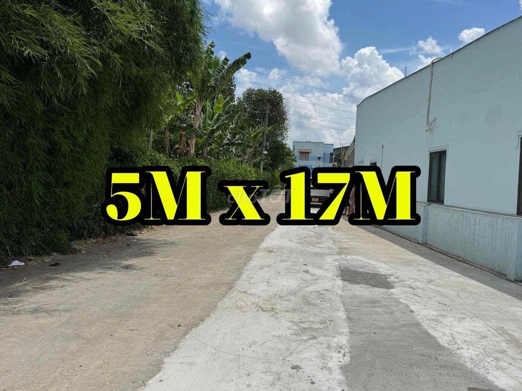 📣 LÔ ĐẤT THỔ CƯ BÀ ĐIỂM, GẦN CHỢ CÂY ME , 5M X 17M