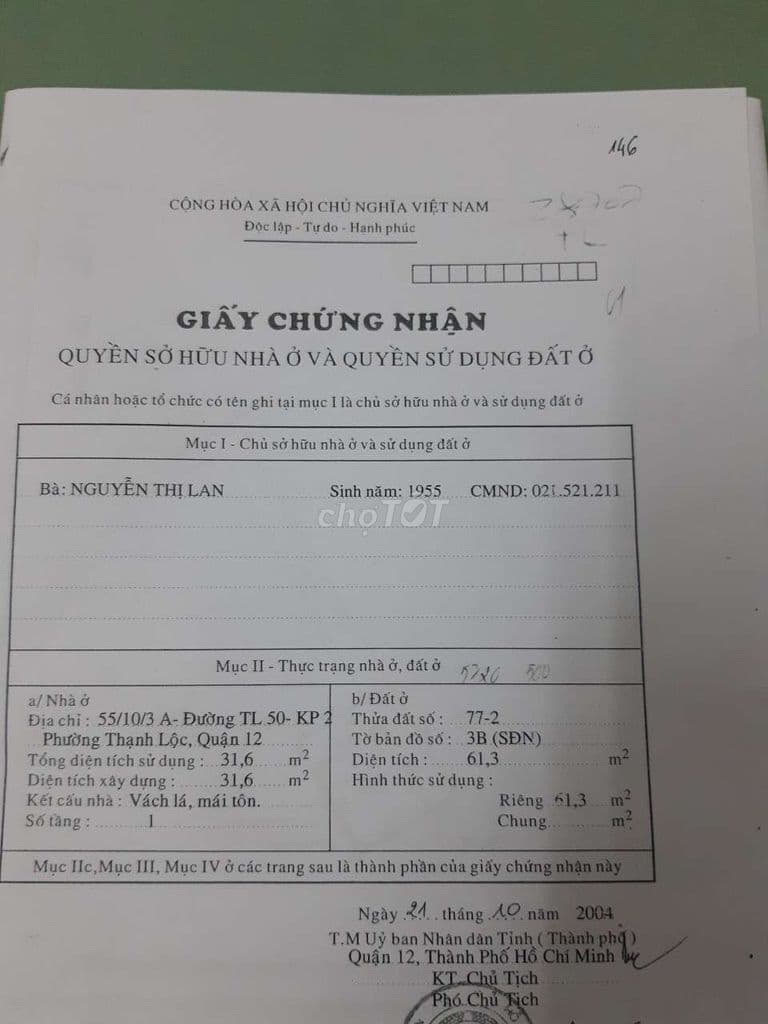 55/10/3A Đường TL50, phường Thạnh lộc , Quận 12 - Ảnh 2