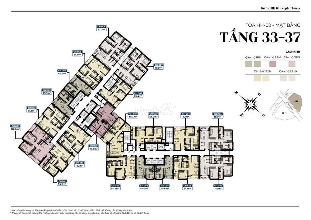 Bán gấp căn 1N D03 hh02 Kepler tầng đẹp giá tốt hơn thị trường 200tr