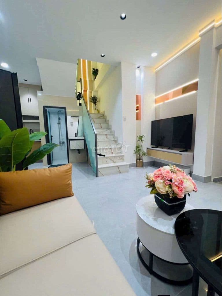 Hxh, thông Nguyễn Du, Phan Văn Trị, 3 tầng btct, 2 lầu, 2P 3wc, 39.7m² - Ảnh 3