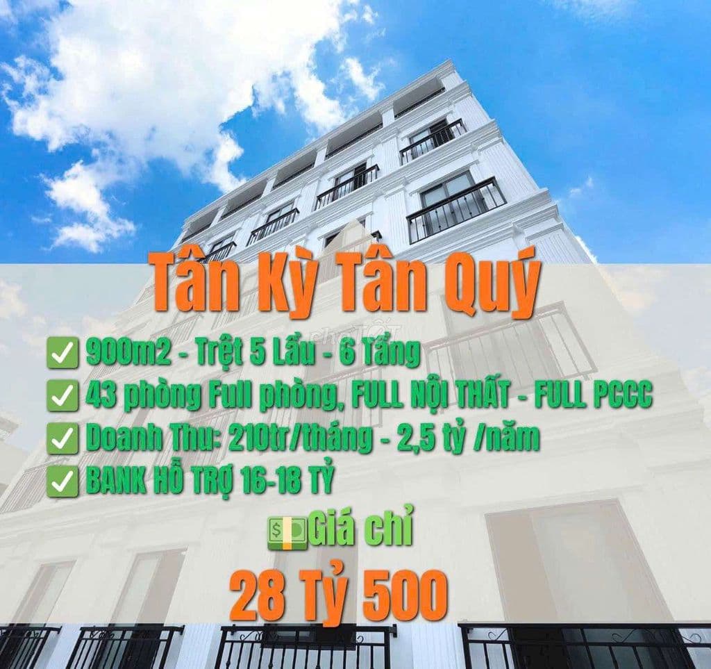 Bán CHDV TKTQ 210TR/THÁNG - 2 TỶ5/ NĂM GIÁ 28 TỶ 5