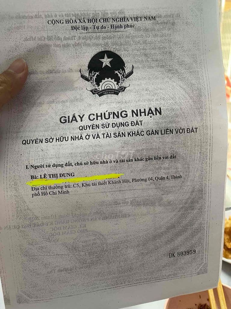Cần bán gắp nhà mặt tiền trung tâm quận 4