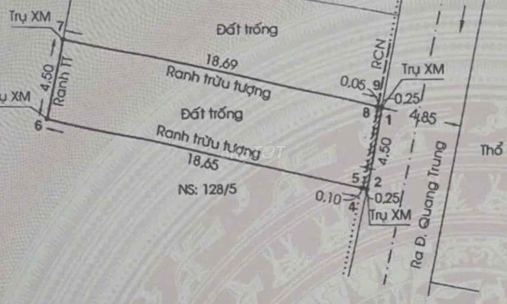 Bán lô đất full thổ cư , đường chuẩn 5m.