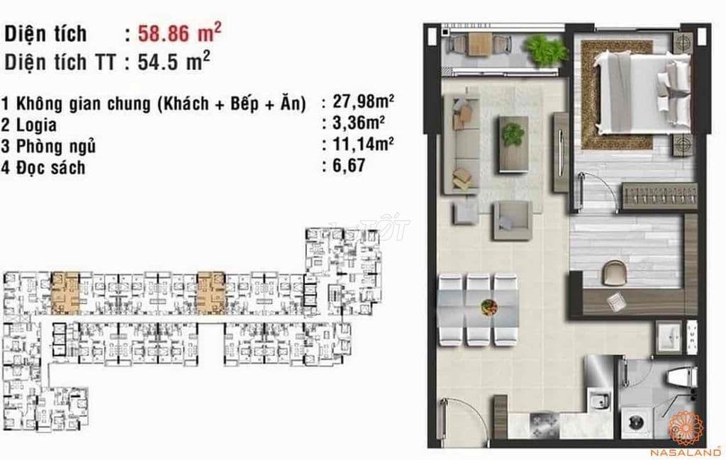CĂN 59M2 VIEW BITEXCO TẦNG ĐẸP 4.3 TỶ SỔ HỒNG SẴN CÔNG CHỨNG - Ảnh 3