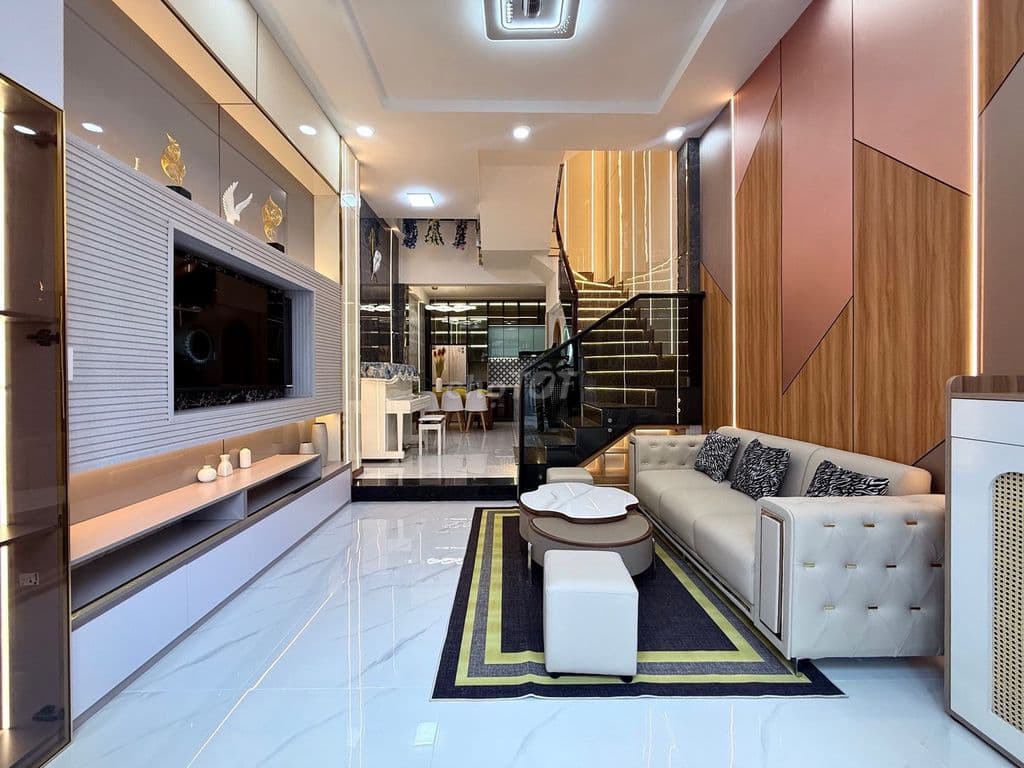 NHÀ HẺM ÔTÔ ĐỔ CỬA, 56M2,4 TẦNG, FULL NỘI THẤT, QUANG TRUNG, 6.5 TỶ - Ảnh 2