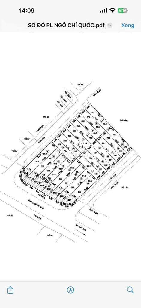 Đất phân lô 54Ngô Chí Quốc, Bình Chiểu, Thủ Đức: 4 x 18, giá 70 tr/m2