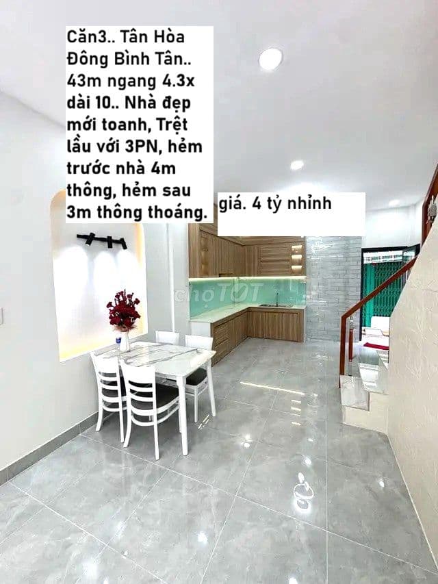 BÁN NHÀ TỪ 4-5 TỶ HẺM XE HƠI BÌNH TÂN - THƯƠNG LƯỢNG CHÍNH CHỦ - Ảnh 3