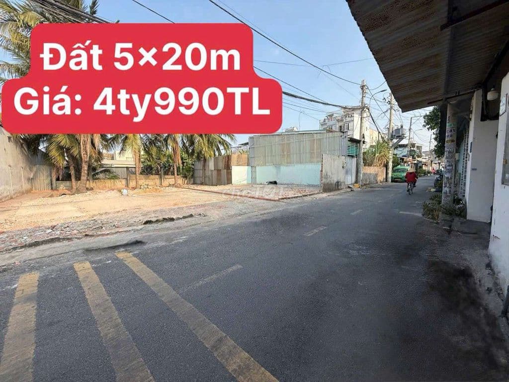 Đất 5x20m, Shr MT Nhựa 8m Thông Ngay Chợ Trung Chánh Nguyễn Ảnh Thủ