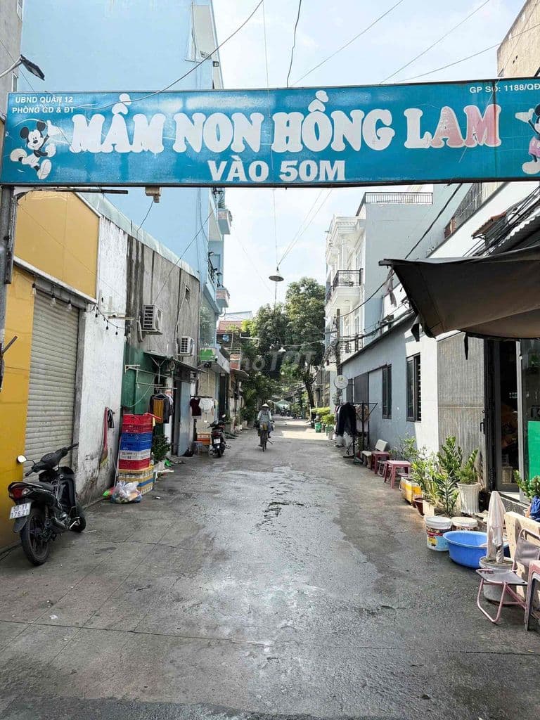 Nhà 4m x 19m đúc lửng 2 mặt tiền hẻm 6m trước sau Nguyễn Thị Đặng