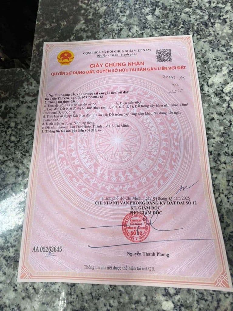 ĐẤT HIỆP THÀNH 13, DT:68m2, SỔ HỒNG RIÊNG, CHỈ 3.5 TỶ - Ảnh 2