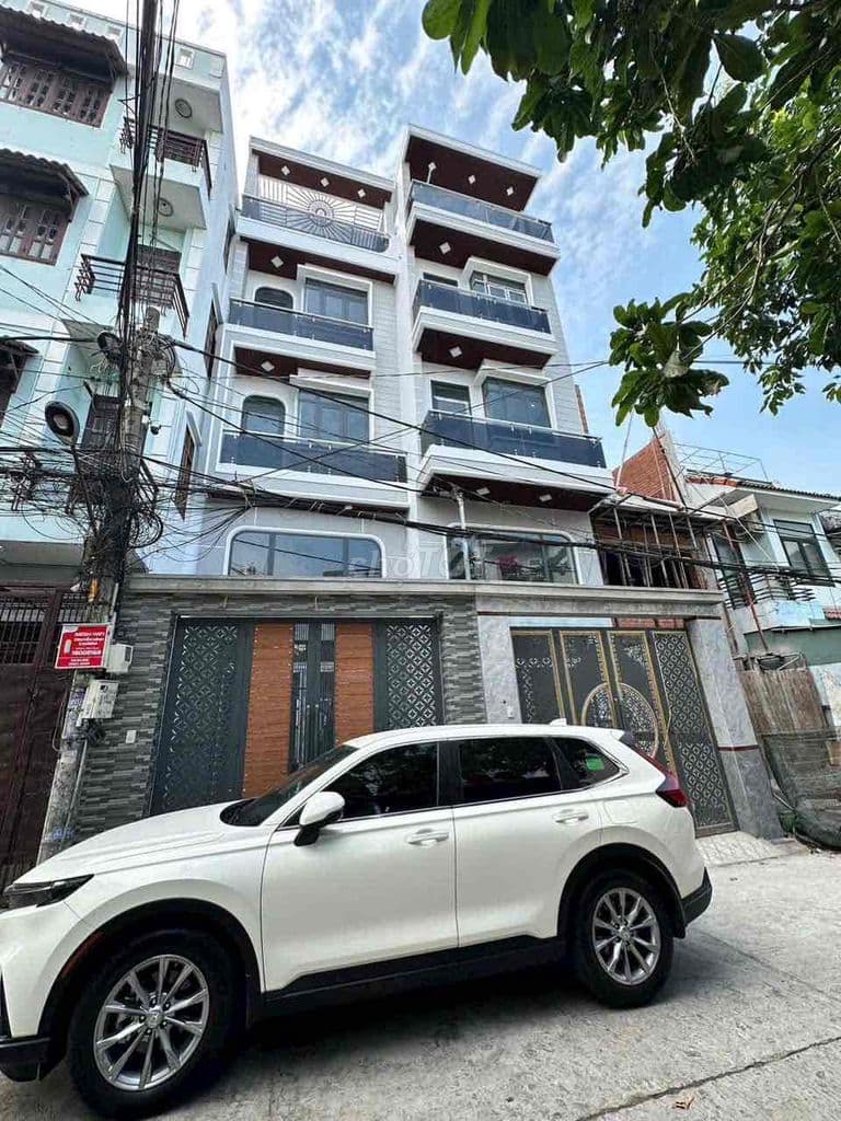 NHÀ 5 TẦNG - 1 TRỆT 1 LỬNG - 3LẦU - MỚI XÂY - VÓ THANG MẤY