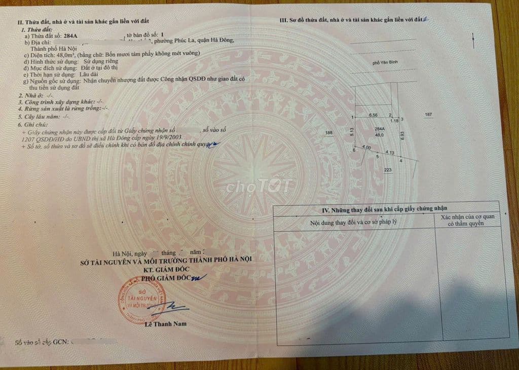 CHÍNH CHỦ BÁN NHÀ PHỐ YÊN BÌNH, PHÚC LA, HÀ ĐÔNG - Không tiếp môi giới