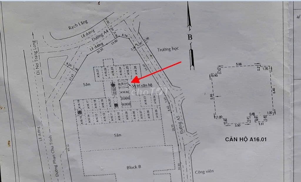 Bán căn hộ 55m Ch.cư 1050 Chu Văn An, Bình Thạnh 2PN + wc có thang máy