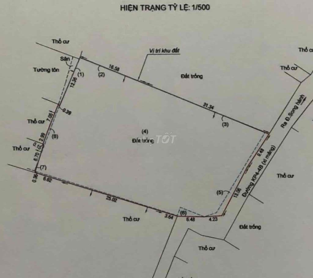 Hóc Môn cần bán hơn 1200m2 full thổ cư , gần Vinhomes - Ảnh 3