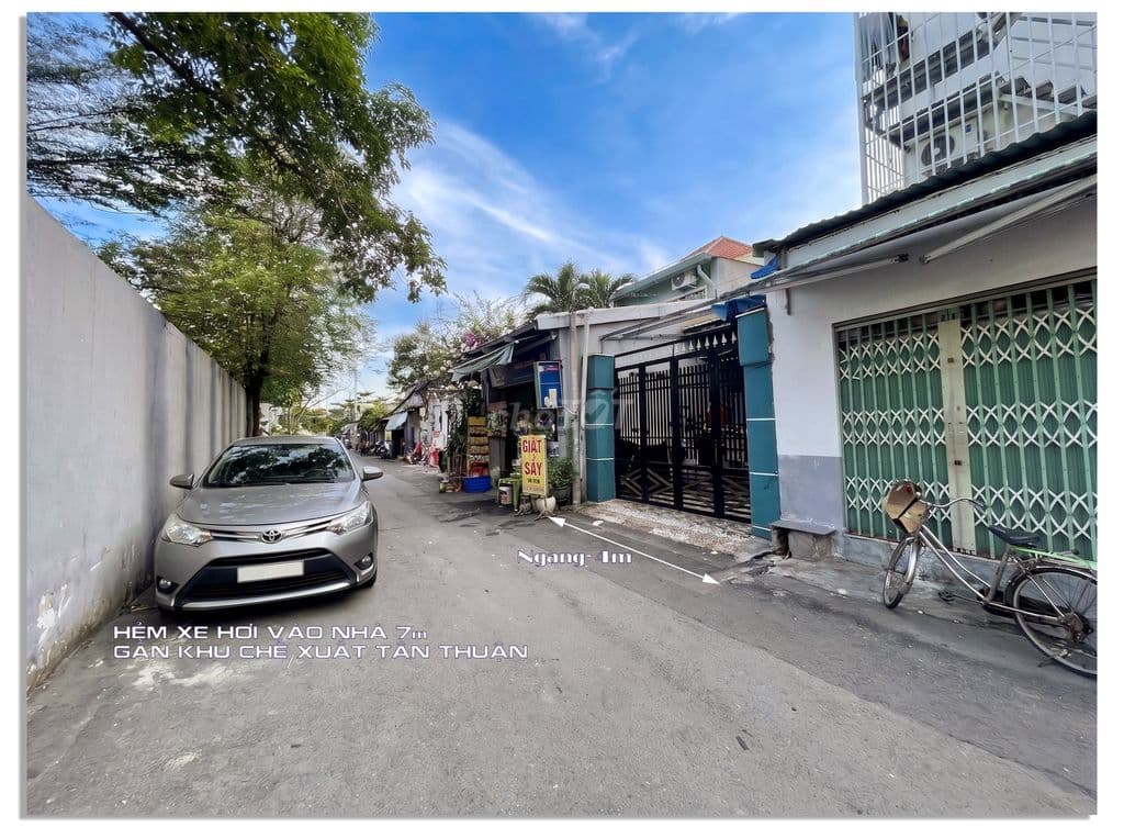 CHỈ 7,3 TỶ, DT 134m2 (48 triệu/m2) HẺM NHỰA 7m KCX TÂN THUẬN Q.7