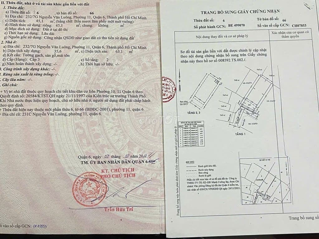 Gửi Phí môi giới 1%100tr Bán nhà hẻm 628 Hậu Giang , P12 , Q6, vị trí - Ảnh 2