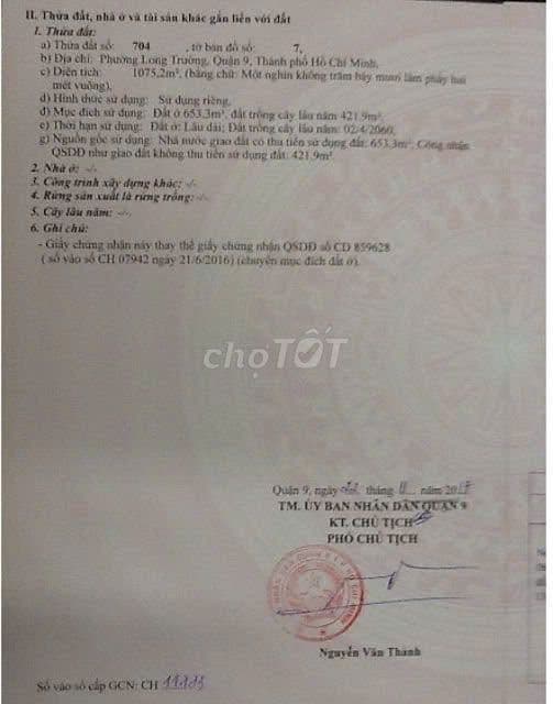 Bán/cho thuê: đất 255 Võ Văn Hát thông ra đường 420 Lã Xuân Oai, Q9 - Ảnh 2