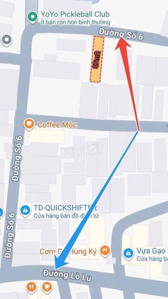 BÁN ĐẤT ĐƯỜNG 6 - NGAY CỔNG CHUNG CƯ ĐƯỜNG LÒ LU - 4.7 TỶ - Ảnh 3