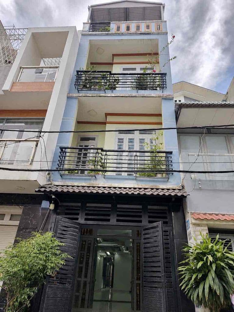 BÁN NHÀ 4TẦNG ,4M x16M, HẺM 6M ,NGÃ TƯ GÒ MÂY, GIÁP TÂN PHÚ,5 PHÒNG NG