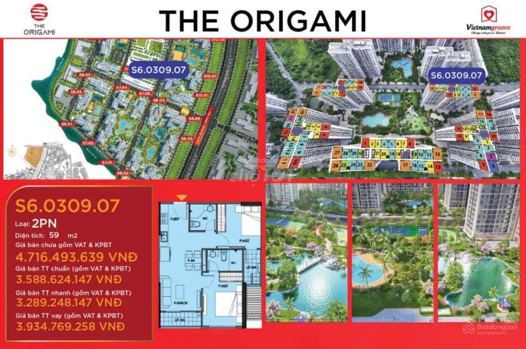 Căn 2PN Origami Vinhomes Grand Park - Ảnh 2