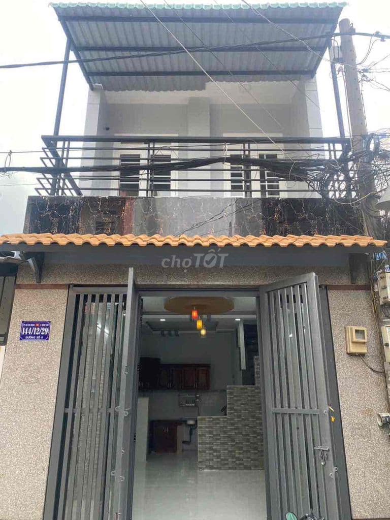 Bán nhà 4x8, 1 lầu , hẻm 5m thông , đường số 6, BHHB, 3tỷ55 TL
