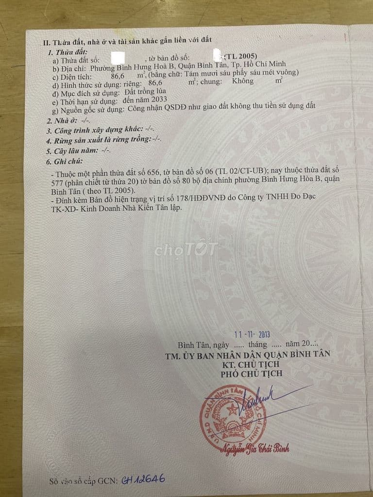 Cần bán lô đất kế bên cạnh khu tái định cư Q5 (KDC Vĩnh Lộc) - Ảnh 3