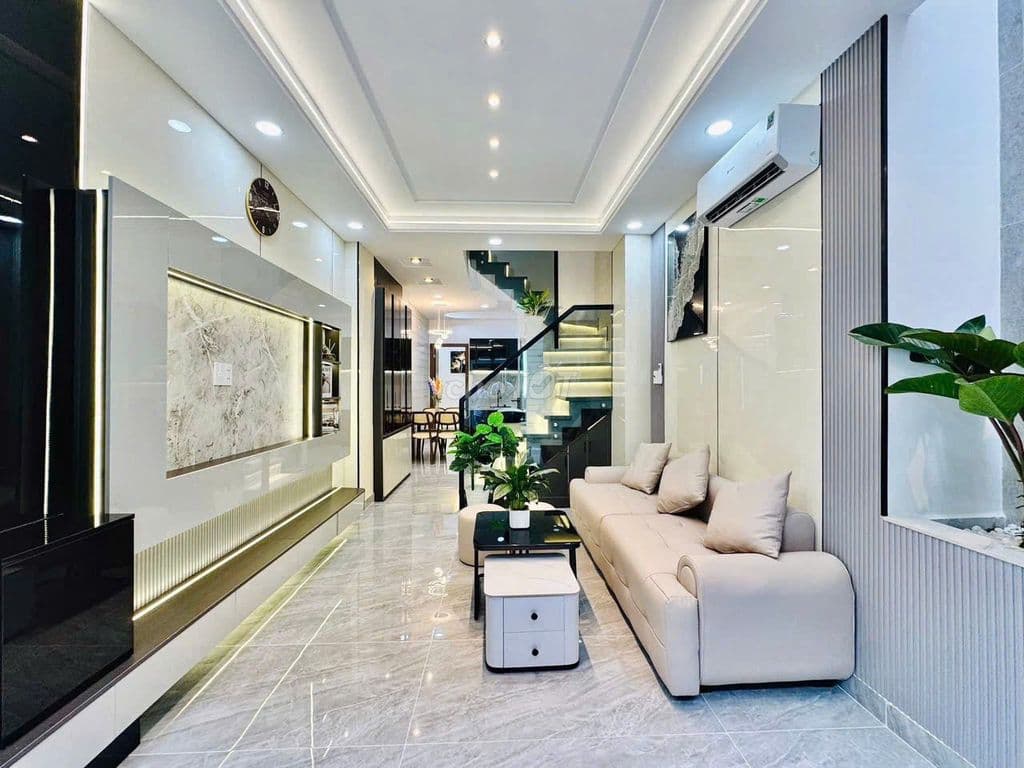 Nhà mới 3 tầng Tân Hoà Đông, 4 PN 4WC, hẻm xe hơi, gần chợ Phú Lâm - Ảnh 2