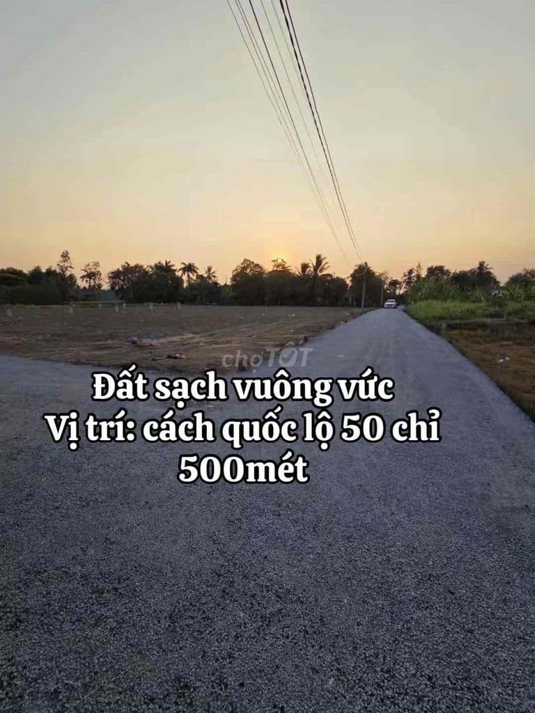 Bán Đất Mặt Tiền Quốc Lộ 50 giá 700triệu sổ hồng riêng