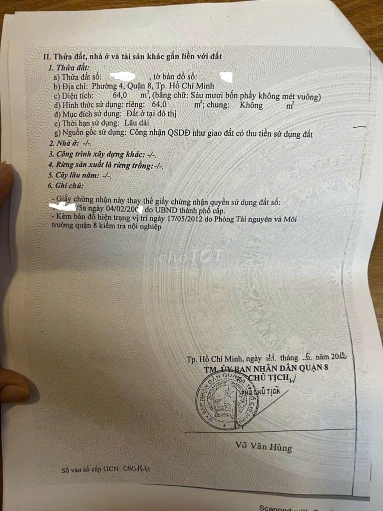 Bán đất 4x16m, gần AEON Cao Lỗ, P.4, Q.8