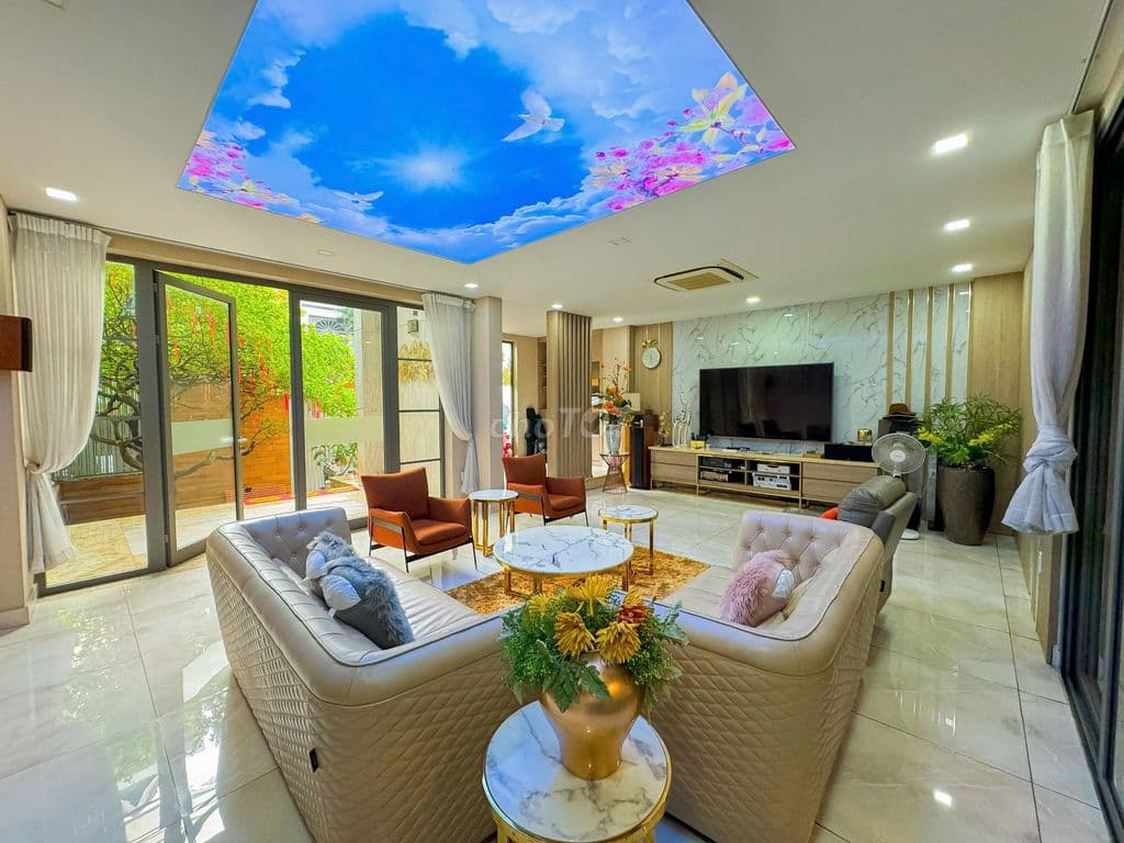 Bán gấp biệt thự phố 7T cao cấp 14.5*17m, 69 tỷ MT khu Etown Cộng Hòa - Ảnh 2