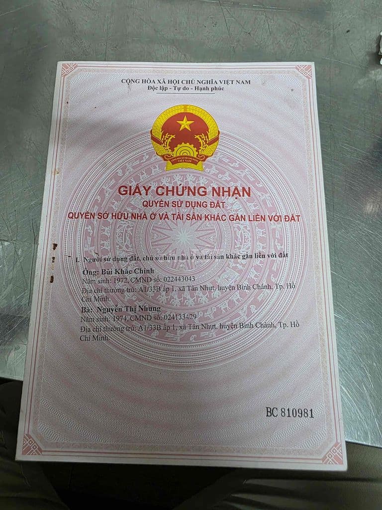 ĐẤT THỔ CƯ MẶT TIỀN THẾ LỮ. BÌNH CHÁNH