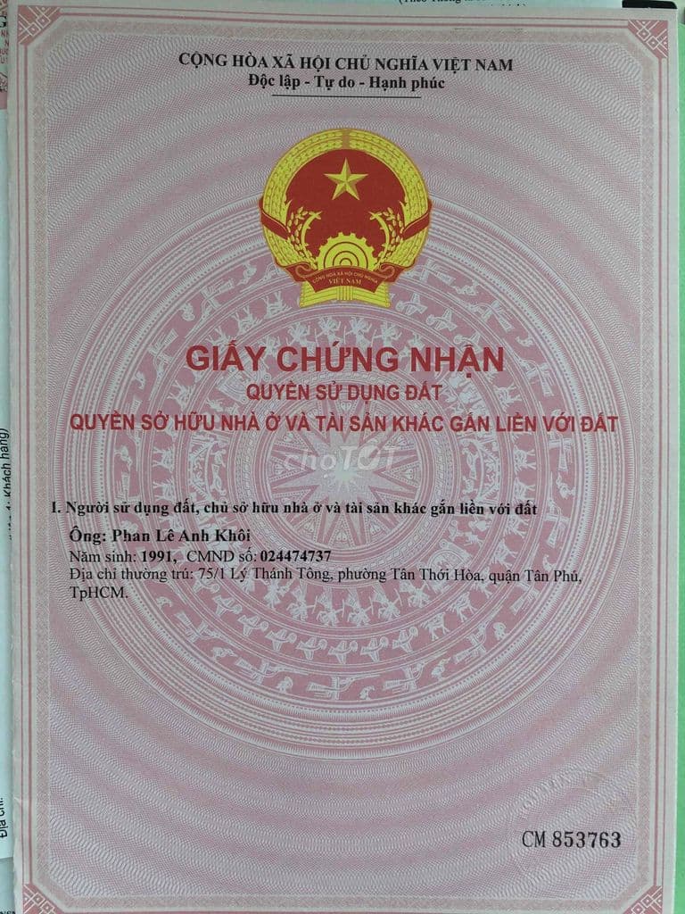 chính chủ bán đất mặt tiền xã Hưng Long TpHCM