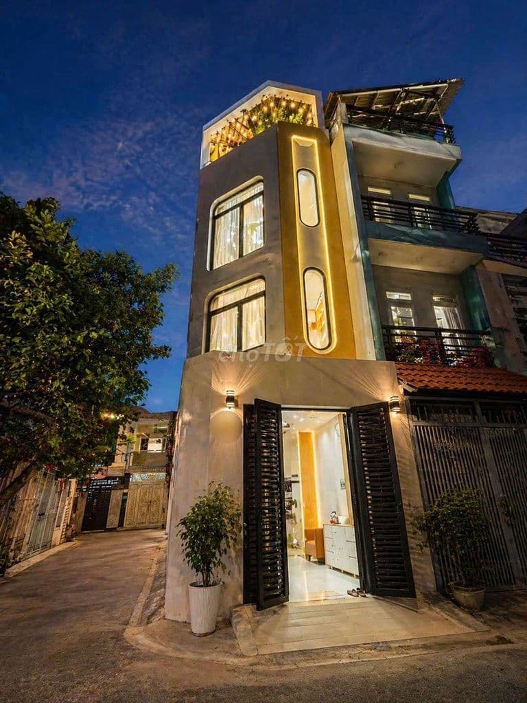 lô góc hai mặt hẻm ô tô né Nhau Quang Trung Gò Vấp 39 mét vuông 4 tầng - Ảnh 3