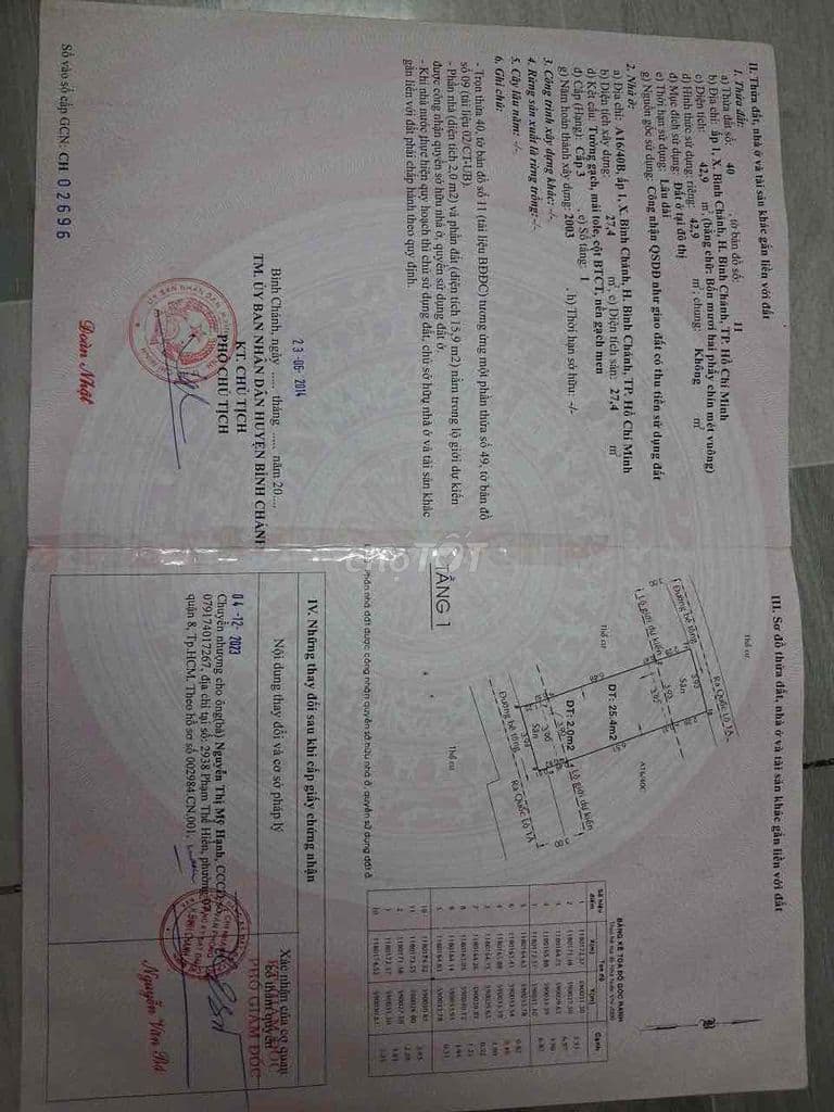 🏠Cần bán gấp nhà cấp bốn số 2164/15/6 đường Lê khả Phiêu , xã Bình chá - Ảnh 3