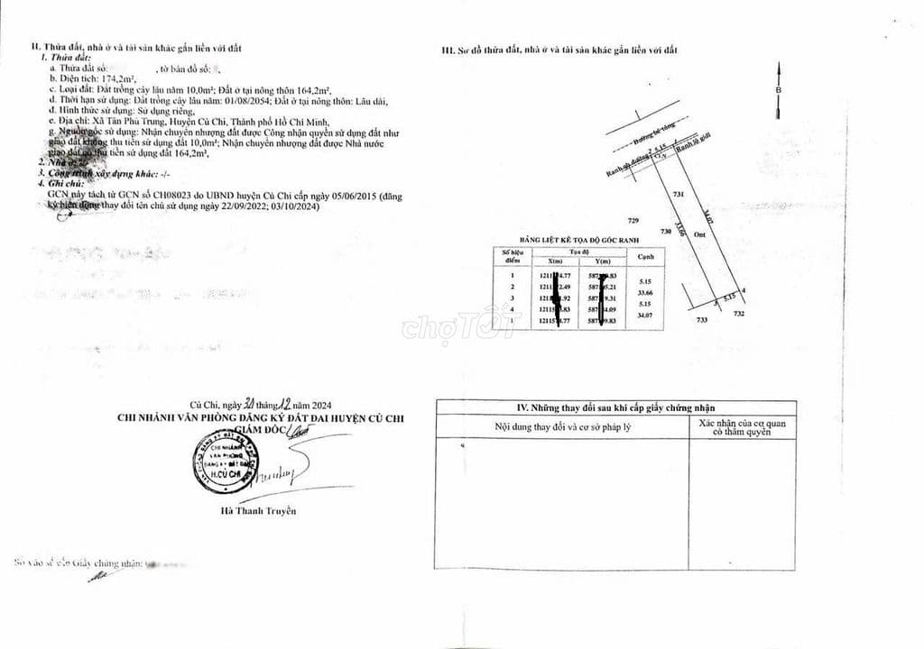 Bán 174m2 Hồ Thị Lại - Gần chợ Tân Phú Trung Giá 1,4tỷ Sổ hồng riêng . - Ảnh 3