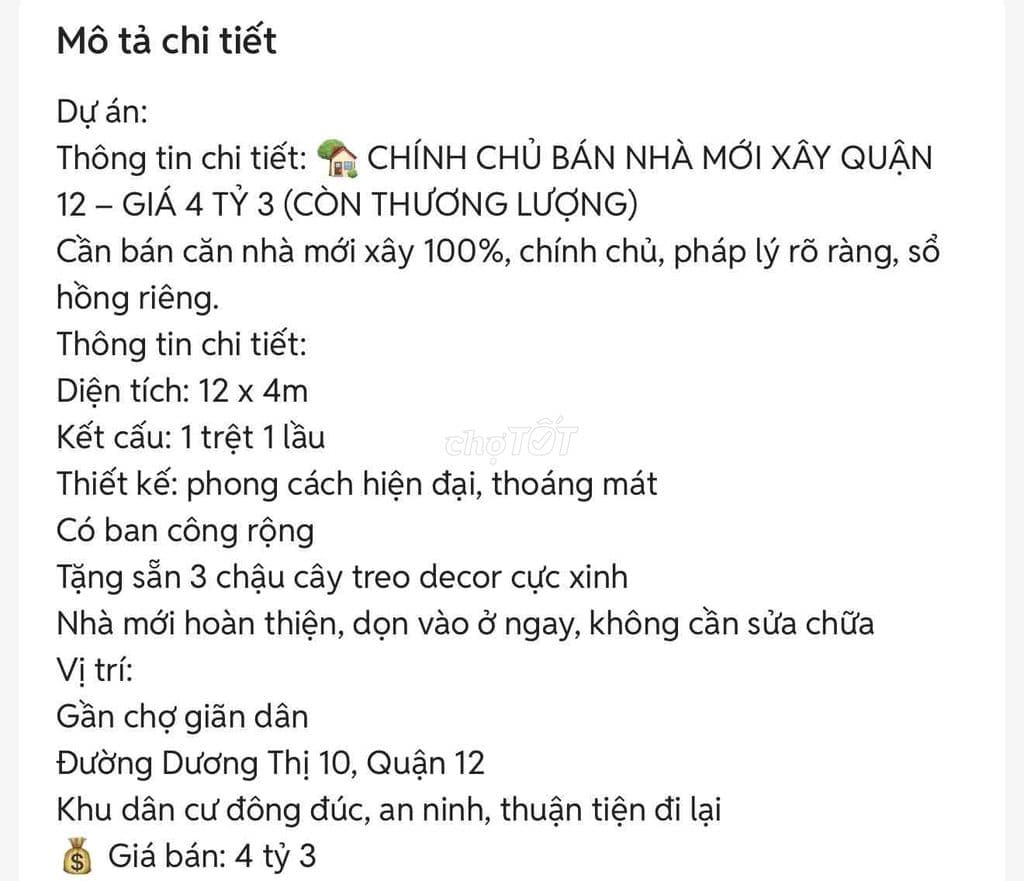 🏡 CHÍNH CHỦ BÁN NHÀ MỚI XÂY QUẬN 12 sổ hồng riêng - Ảnh 3