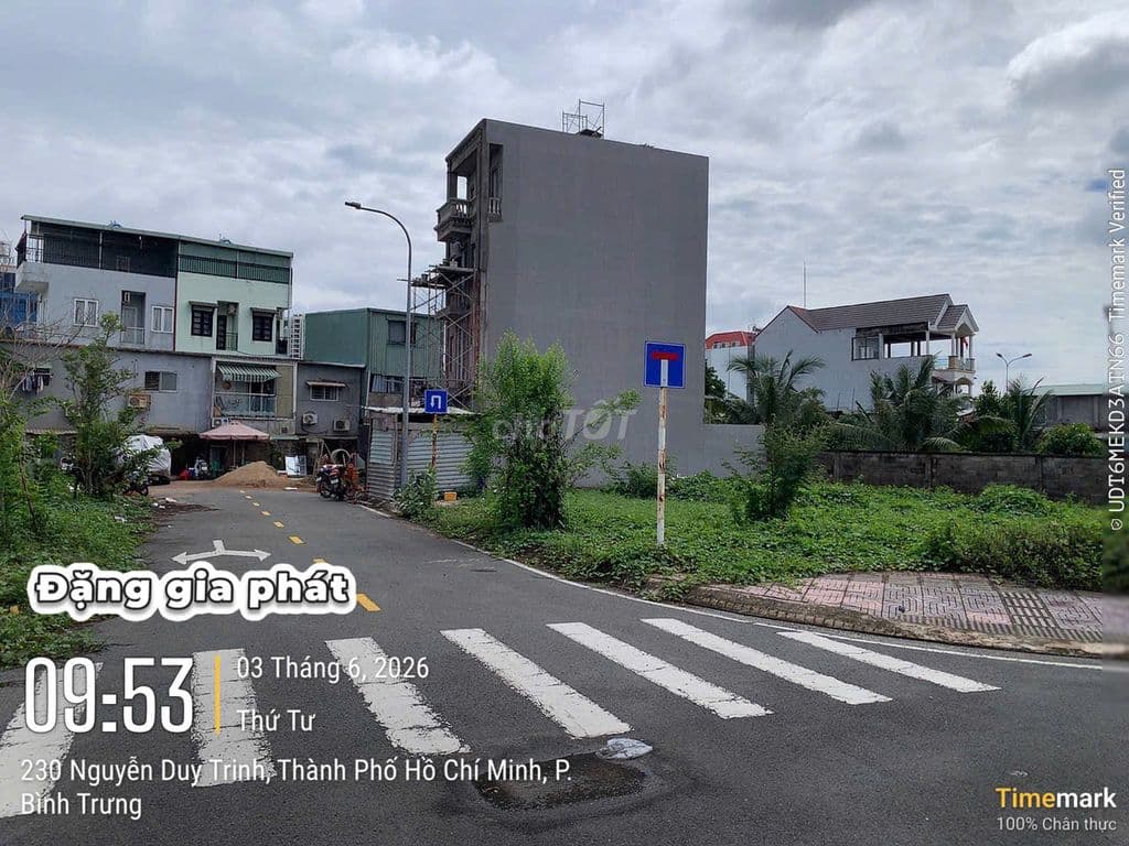Bán lô góc 2MT khu dân cư đường Nguyễn Duy Trinh, P. Bình Trưng